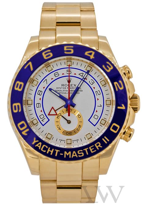 rolex - yacht-master ii oyster 44mm yellow gold|rolex titanium yacht master.